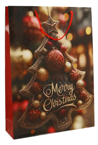 Kersttasjes Jumbo Christmas Night 33x10x45.5cm 12stuks