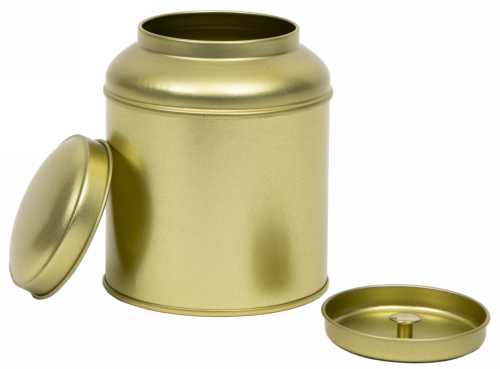 Blikken Goud Blanco Rond r10x13cm 12stuks Met Extra Deksel