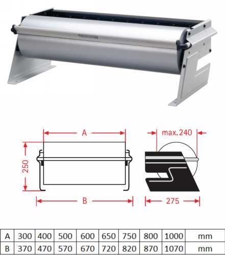 Papierrolhouder Staand Inbouw Fabriano & Kartelmes 30cm breed