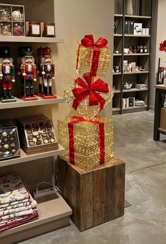 Decoratie Kerst 3 Gestapeld Kado's Medium Led 1 stuk