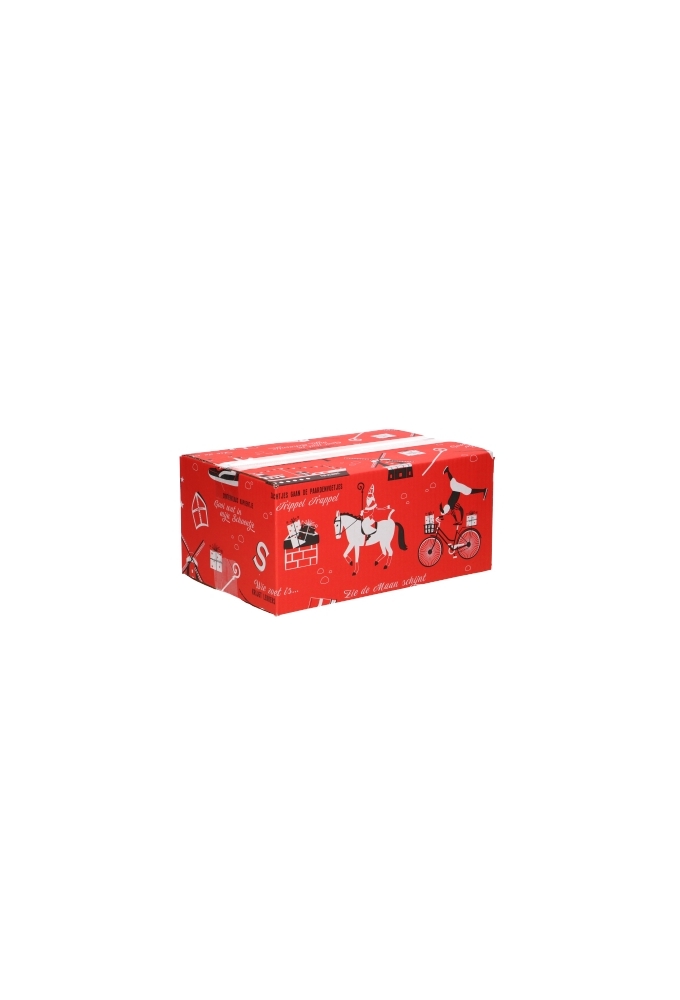 AKTIE Sintdozen Zie de Maan Schijnt Door de Bomen Rood 31x21x14cm 15st