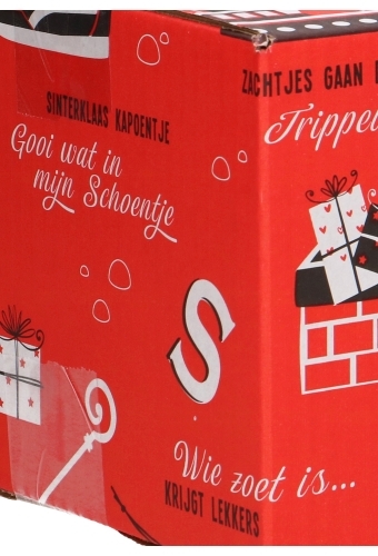AKTIE Sintdozen Zie de Maan Schijnt Door de Bomen Rood 31x21x14cm 15st