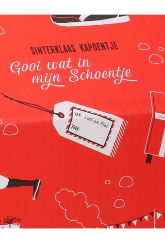 AKTIE Sintdozen Zie de Maan Schijnt Door de Bomen Rood 31x21x14cm 15st