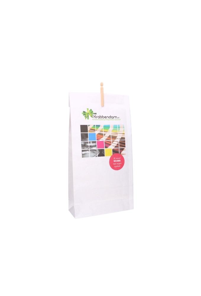 Kadozak XL Kraft Wit Blanco  & Knijper 50x13x80cm 50stuks