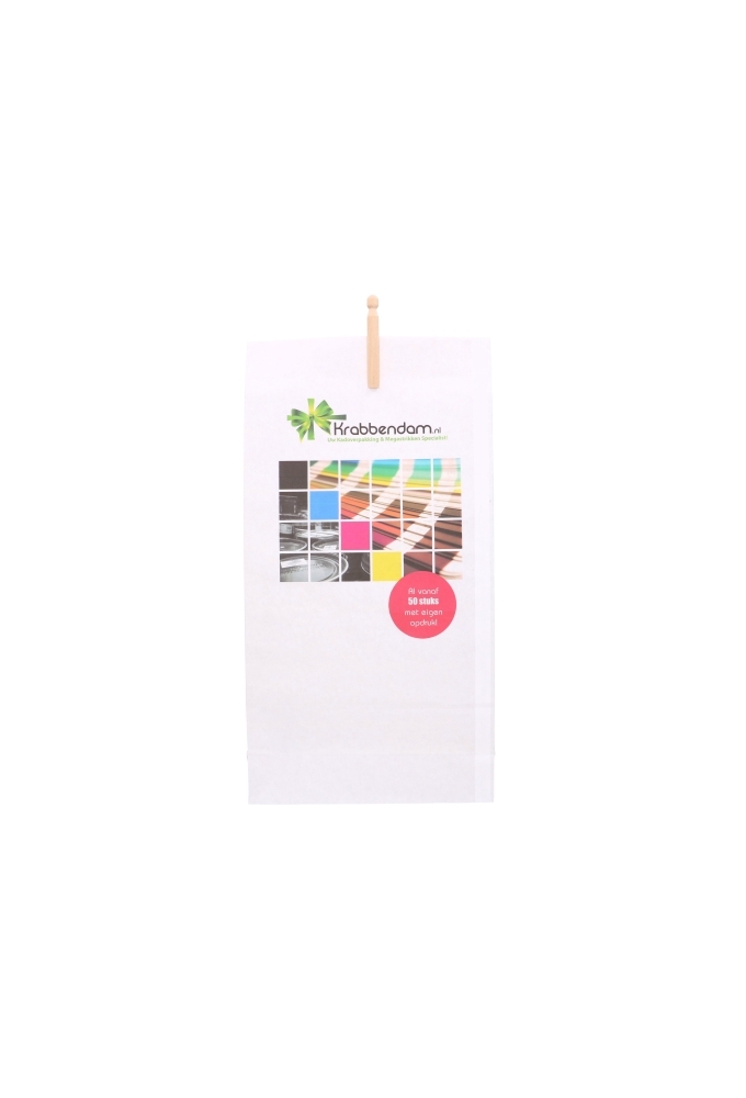 Kadozak XL Kraft Wit Blanco  & Knijper 50x13x80cm 50stuks
