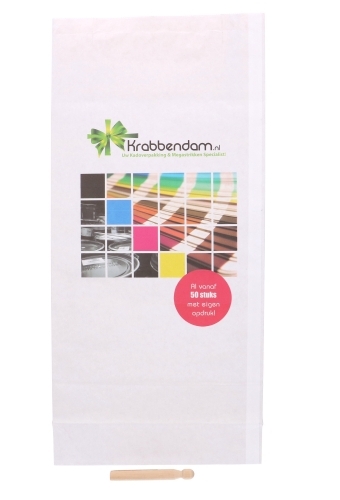 Kadozak XL Kraft Wit Blanco  & Knijper 50x13x80cm 50stuks