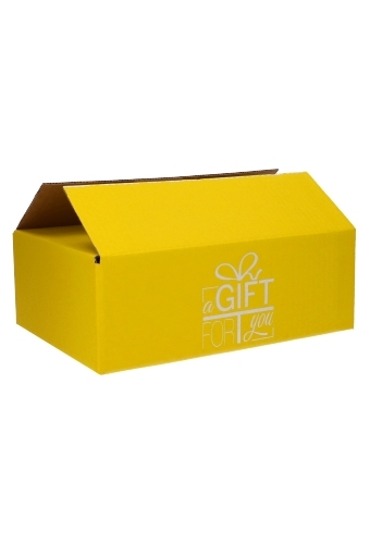 Geschenkdozen A Gift For You Geel Wit 39x29x10cm 15stuks