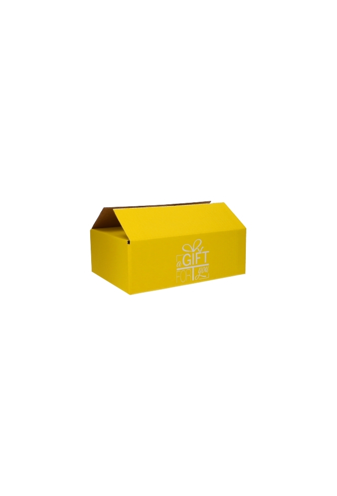 Geschenkdozen A Gift For You Geel Wit 39x29x10cm 15stuks