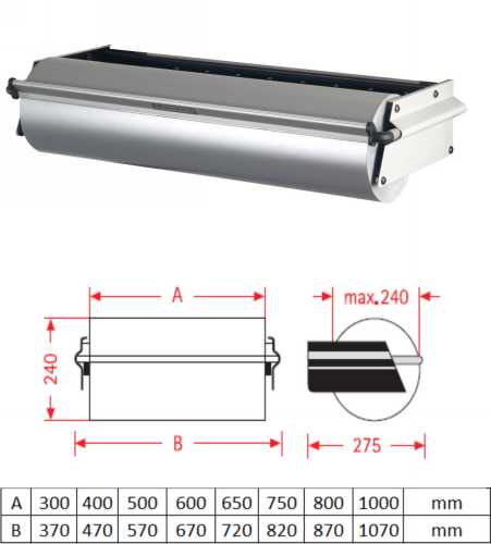 Papierrolhouder Wand Inbouw Fabriano & Kartelmes 30cm breed