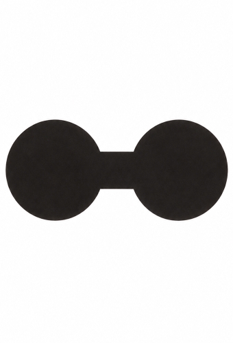 Tassensluiter Etiket Zwart 2x Rondje 27mm x 6.1cm 500stuks