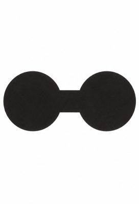 Tassensluiter Etiket Zwart 2x Rondje 27mm x 6.1cm 500stuks