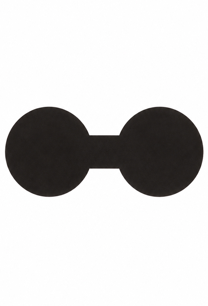 Tassensluiter Etiket Zwart 2x Rondje 27mm x 6.1cm 500stuks