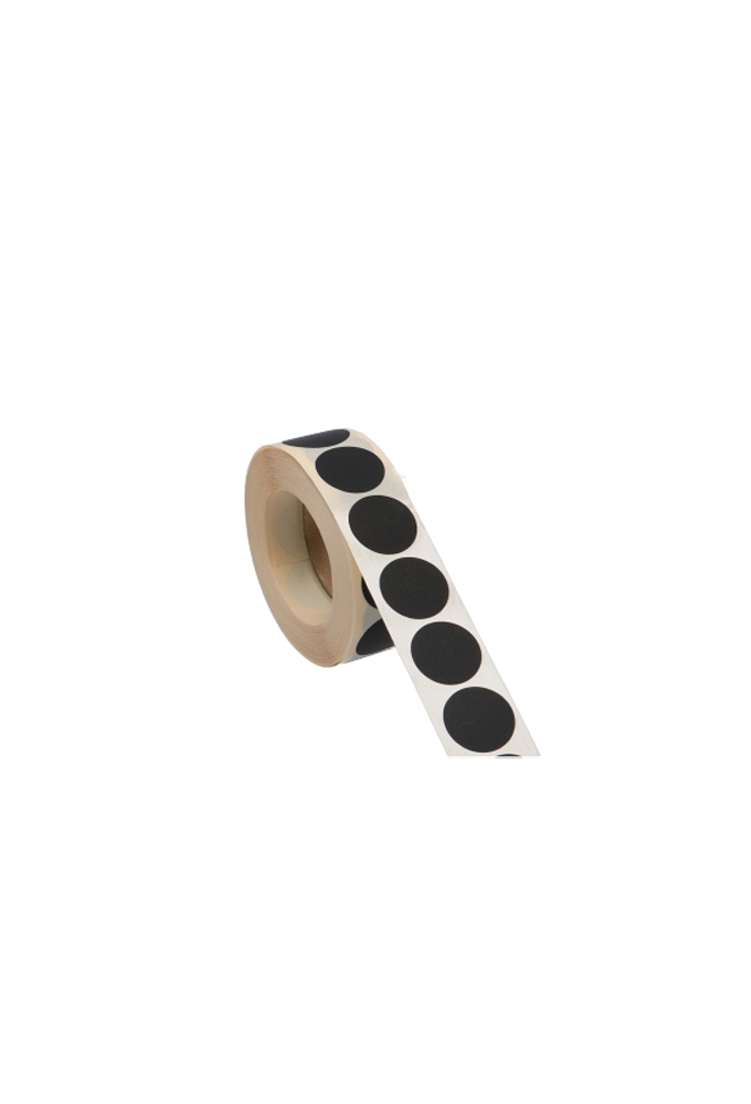 Etiketten Zwart Sluiting Zegel Rond 2.5cm 1000stuks