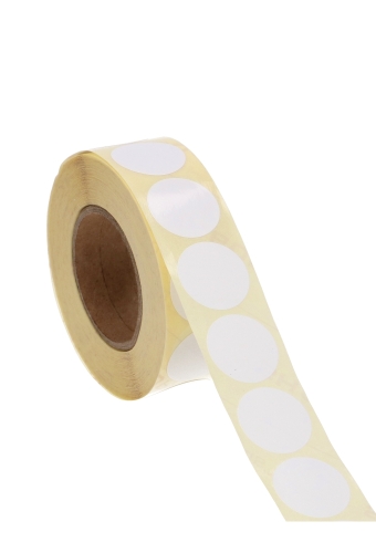 Etiketten Wit Sluiting Zegel Rond 2.5cm 1000stuks