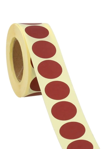 Etiketten Bordeaux Sluiting Zegel Rond 2.5cm 1000stuks
