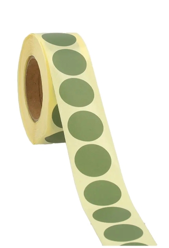 Etiketten Salie Groen Sluiting Zegel Rond 2.5cm 1000stuks