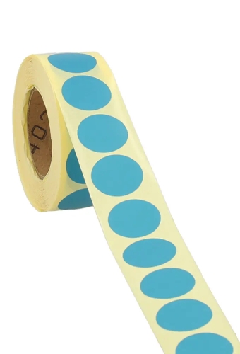 Etiketten IJs Blauw Sluiting Zegel Rond 2.5cm 1000stuks
