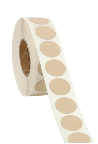 Etiketten Sand Barber Sluiting Zegel Rond 2.5cm 1000stuks