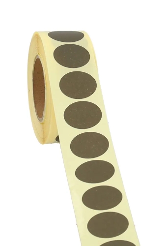 Etiketten Taupe Sluiting Zegel Rond 2.5cm 1000stuks