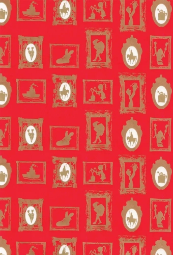 Sintpapier Sinterklaas Sint Porteten Rood 70cm  x  150meter