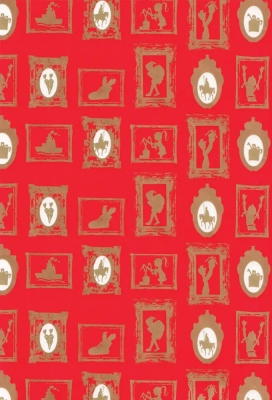 Sintpapier Sinterklaas Sint Porteten Rood 70cm  x  150meter