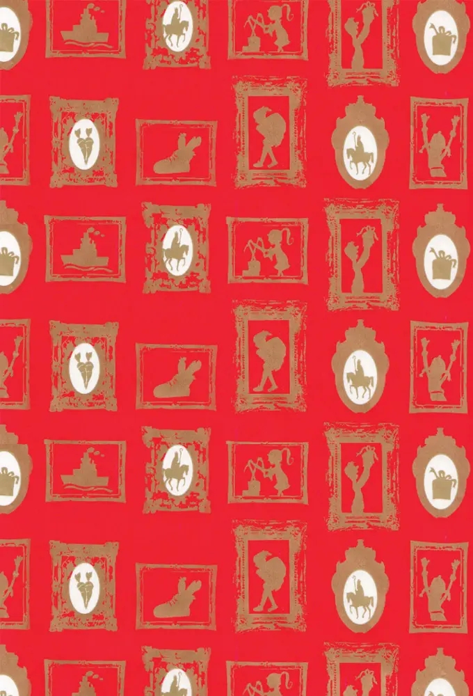 Sintpapier Sinterklaas Sint Porteten Rood 70cm  x  150meter