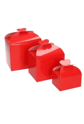 Bonbondoosjes Todi Rood Glans 500gram 11.5x9x7cm 25stuks