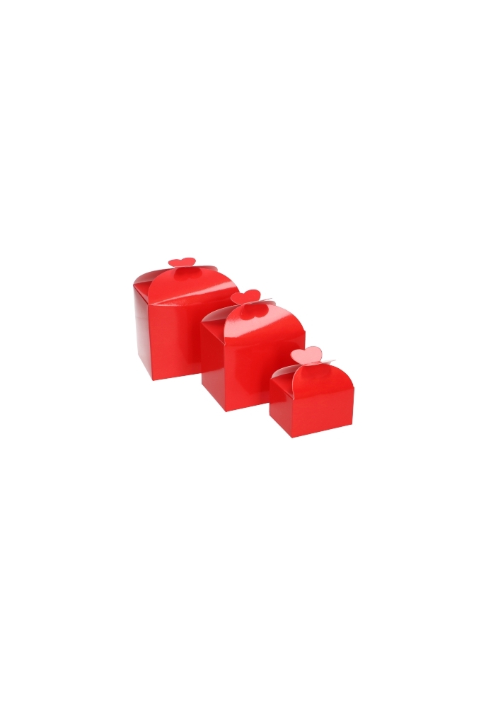Bonbondoosjes Todi Rood Glans 500gram 11.5x9x7cm 25stuks