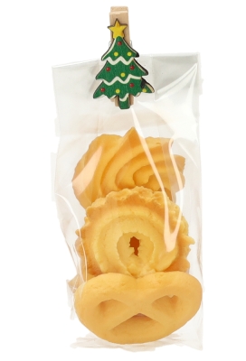 Houten Decoratie Kerst Boom Ster Met Knijper 2.2x3.5cm 36stuks