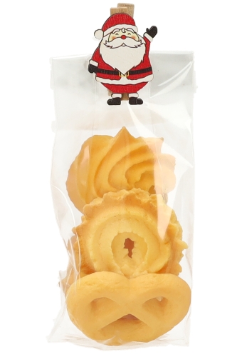 Houten Decoratie Kerstman Met Knijper 3.2x3.5cm 36stuks