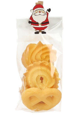 Houten Decoratie Kerstman Met Knijper 3.2x3.5cm 36stuks