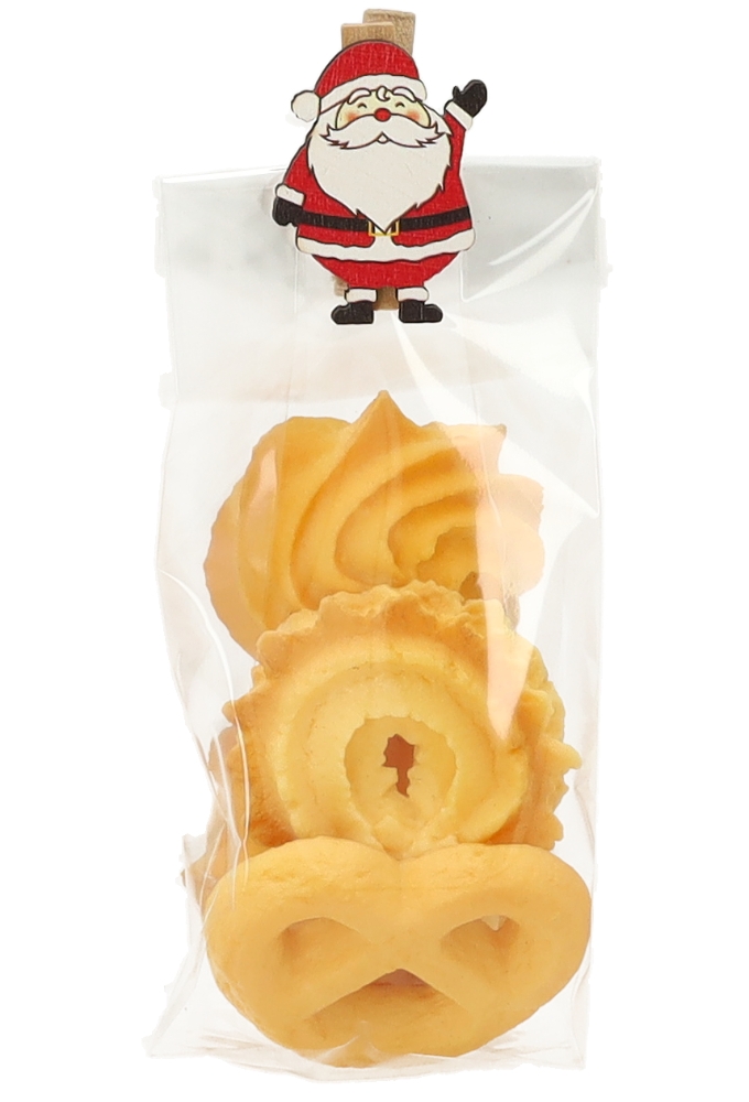 Houten Decoratie Kerstman Met Knijper 3.2x3.5cm 36stuks
