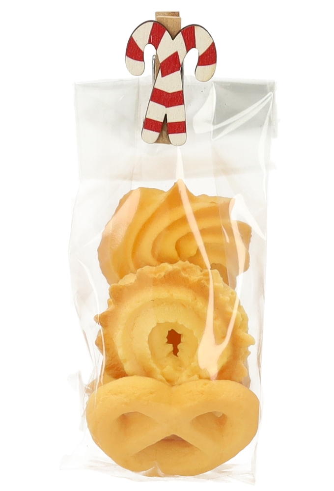 Houten Decoratie Kerst Candy Met Knijper 2.2x3.5cm 36stuks