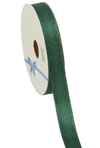 Luxe Satijn Dubbel Lint Donker Groen Metallic 15mm x 20meter