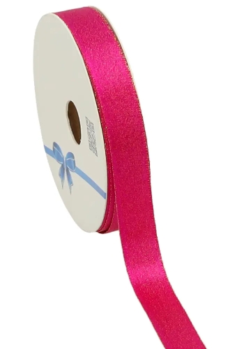 Luxe Satijn Dubbel Lint Fuchsia Metallic 15mm x 20meter