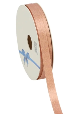 Luxe Satijn Dubbel Lint Oud Roze Metallic 10mm x 25meter