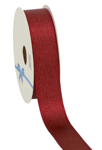 Luxe Satijn Dubbel Lint Bordeaux Metallic 25mm x 20meter