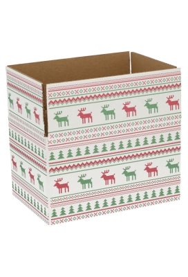 Kerstpakketdozen Christmas Pixel Rood Groen 21.5x15x12cm 30stuks