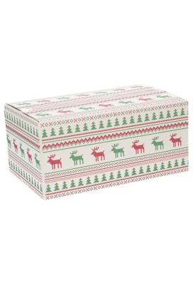 Kerstpakketdozen Christmas Pixel Rood Groen 31x20x14cm 30stuks