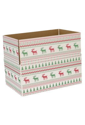 Kerstpakketdozen Christmas Pixel Rood Groen 31x20x14cm 30stuks