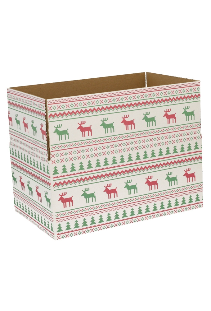 Kerstpakketdozen Christmas Pixel Rood Groen 31x20x14cm 30stuks