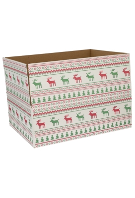 Kerstpakketdozen Christmas Pixel Rood Groen 39x29x13cm 15stuks