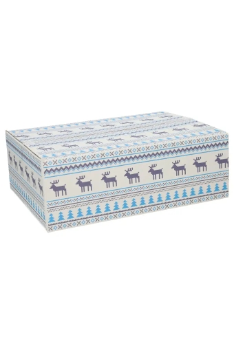 Kerstpakketdozen Christmas Pixel Blauw 39x29x13cm 15stuks
