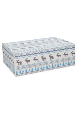 Kerstpakketdozen Christmas Pixel Blauw 39x29x13cm 15stuks