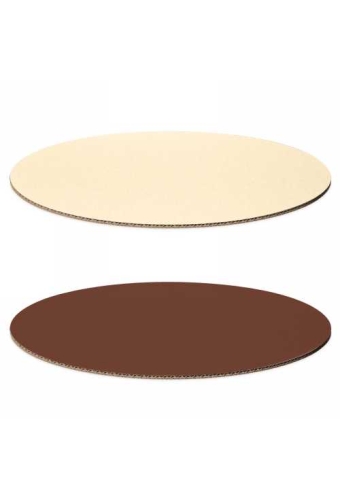 Kartonnen Bodem Chocolade & Creme Ovaal Groot 30x20cm 100stuks