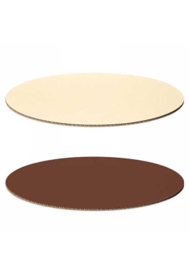 Kartonnen Bodem Chocolade & Creme Ovaal Groot 30x20cm 100stuks