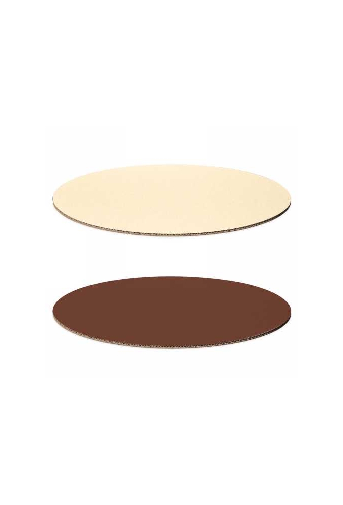 Kartonnen Bodem Chocolade & Creme Ovaal Groot 30x20cm 100stuks
