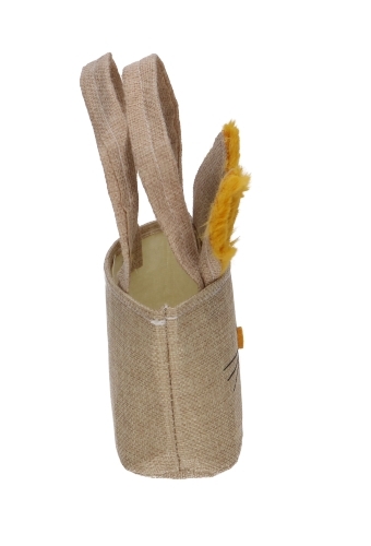Paastasje Haasje Met 2 Oren Jute & Hengsels 13x6.5x10cm 12stuks