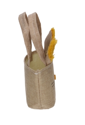 Paastasje Haasje Met 2 Oren Jute & Hengsels 13x6.5x10cm 12stuks