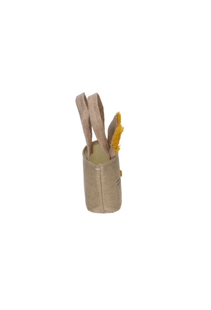 Paastasje Haasje Met 2 Oren Jute & Hengsels 13x6.5x10cm 12stuks